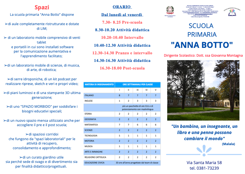 Brochure primaria Anna Botto