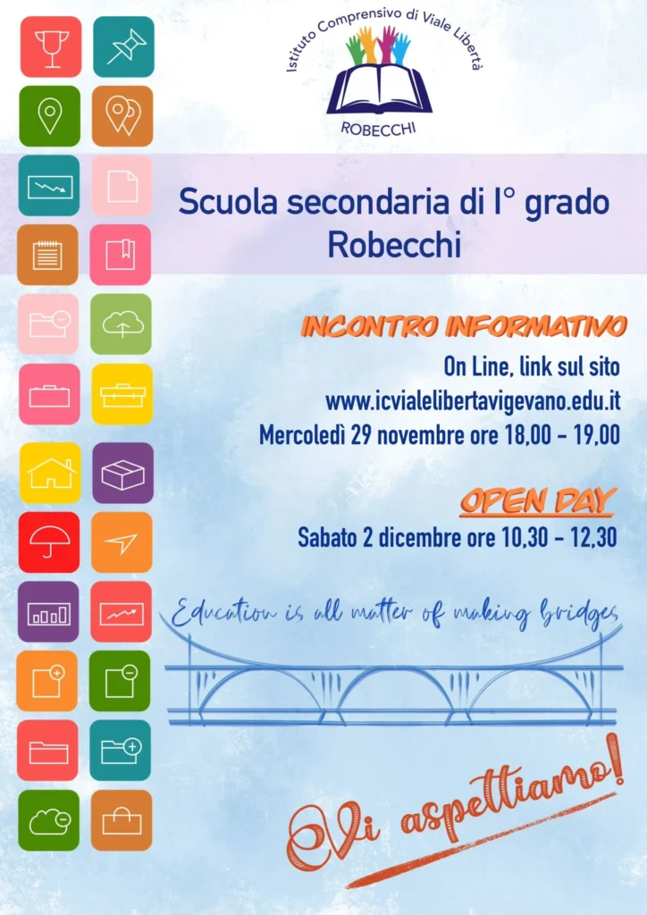 Locandina Open day Robecchi 2023
